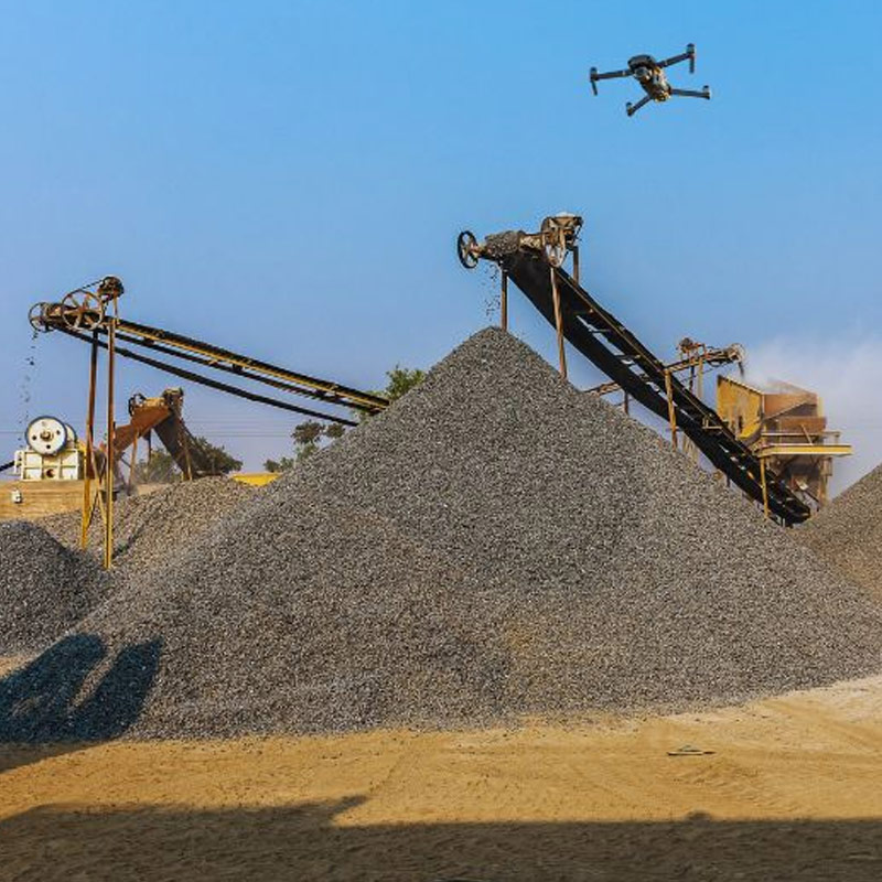 masseberegning av terreng med drone