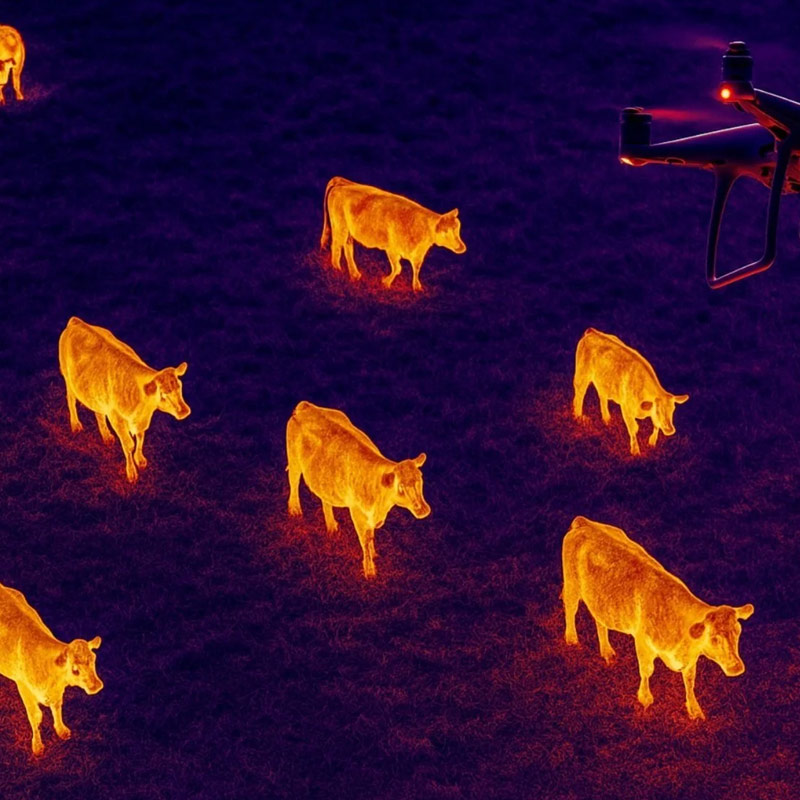 Termisk søk etter dyr med drone